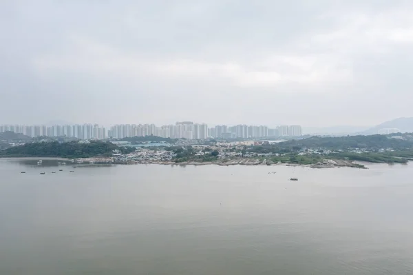 Dec 2021 Yuen Long Lau Fau Shan Shoreline Hong Kong — стокове фото