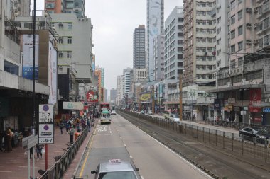 25 Aralık 2021 Castle Peak Yolu Yuen Long Town 'un ana yoludur..