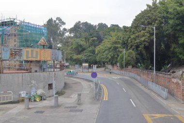 25 Aralık 2021, Ping Ha Yolu, Yuen Long Town. Hong Kong. 