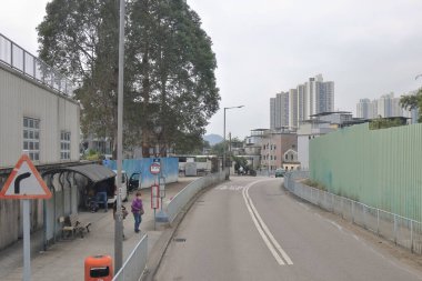 25 Aralık 2021, Ping Ha Yolu, Yuen Long Town. Hong Kong. 