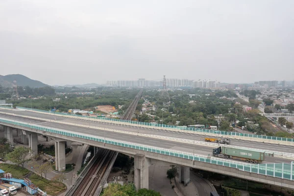 Dec 2021 Traffic Highway Kong Sham Western Highway — Stockfoto