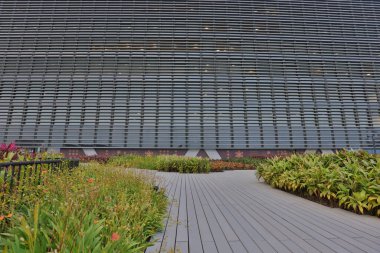 24 Aralık 2021 Batı Kowloon Kültür Bölgesi M + Müzesinde Çatı Bahçesi