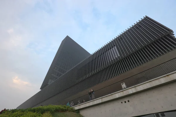 Dec 2021 Museum Located West Kowloon Cultural District Low Angle — стокове фото