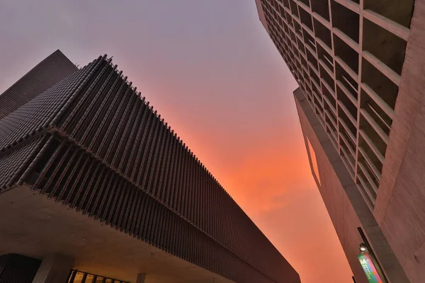 Δεκεμβρίου 2021 Κτίριο Τσιμέντου Κτίριο Στη Δυτική Kowloon Πολιτιστική Περιοχή — Φωτογραφία Αρχείου
