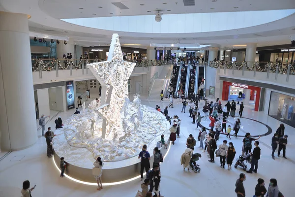 Dec 2021 Christmas Decoration Elements Shopping Mall — 图库照片