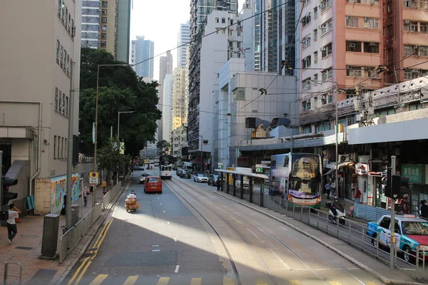 Nov 2021 Het Straatbeeld Van Tram Sai Wan — Stockfoto