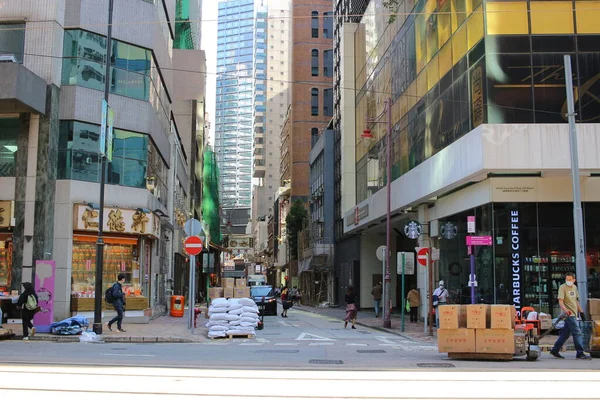 Nov 2021 Street Scape Tram Way Sai Wan — Stock Photo, Image