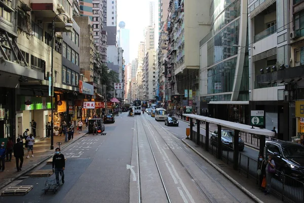 Nov 2021 Het Straatbeeld Van Tram Sai Wan — Stockfoto