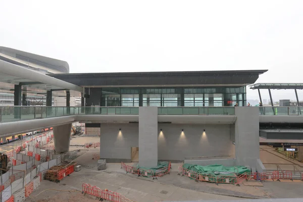 Dez 2021 Estação Centro Exposições Está Construção Hong Kon — Fotografia de Stock