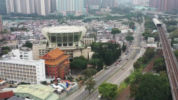 Dec 2021 Aerial View Miu Fat Buddhist Monastery — 图库视频影像