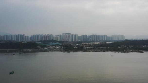 Dec 2021 Yuen Long Lau Fau Shan Shoreline Hong Kong — 비디오