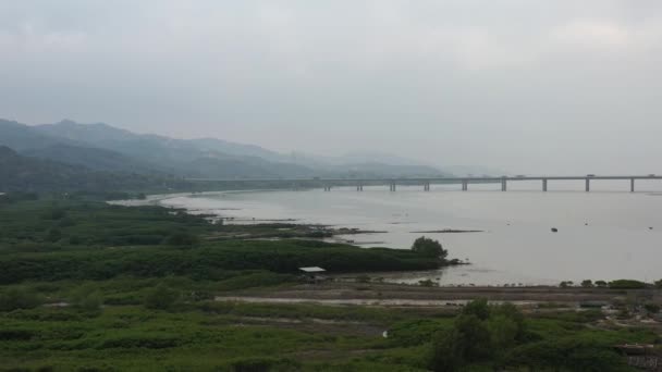 Déc 2021 Yuen Long Lau Fau Shan Shoreline Hong Kong — Video