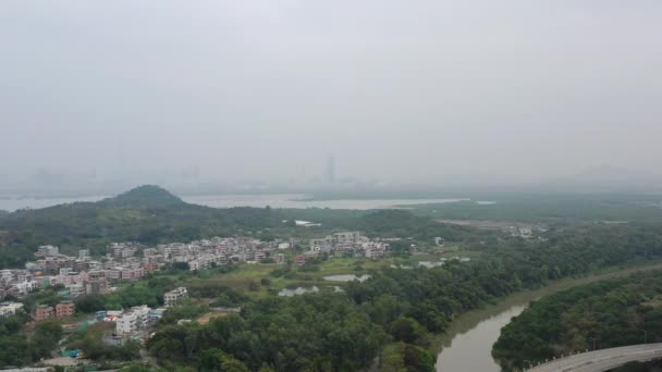Δεκ 2021 Αεροφωτογραφία Του Χωριού Tsing Chuen Wai Στο Χονγκ — Αρχείο Βίντεο