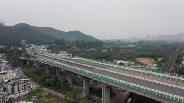 Dec 2021 Traffic Highway Kong Sham Western Highway — стокове відео