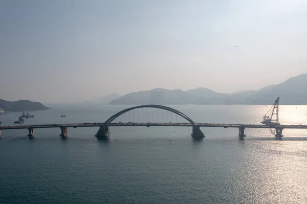 Jan 2022 Construction Cross Bay Link Tseung Kwan — Stockfoto