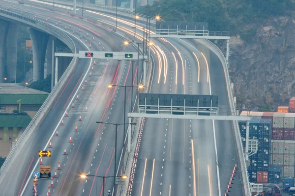 Januari 2008 Kwai Tsing Road Och Tsing South Bridge — Stockfoto