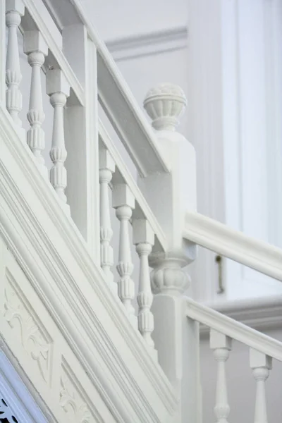 Wooden Railing White Color Wooden Railing — Stock Photo, Image