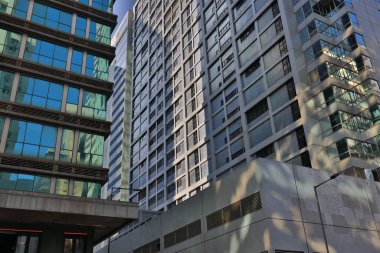 30 Aralık 2021 Wan Chai, Hk 'deki konut ve ofis binası.