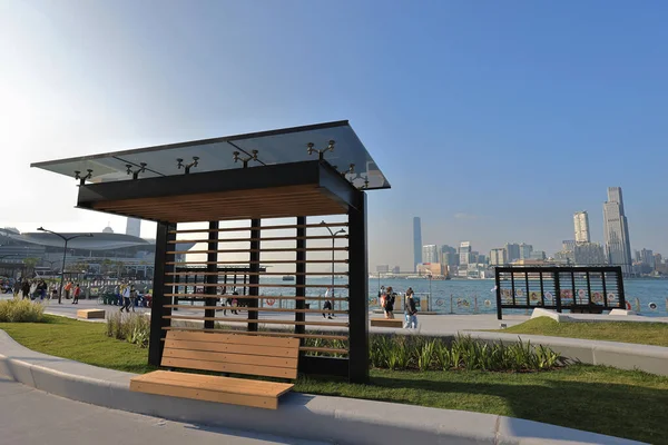 Dec 2021 Landscape Harbourfront Space Wan Chai Promenade — Stockfoto