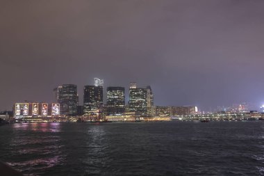 30 Aralık 2021 Hong Kong Skyline Gece, Victoria Liman Gecesi