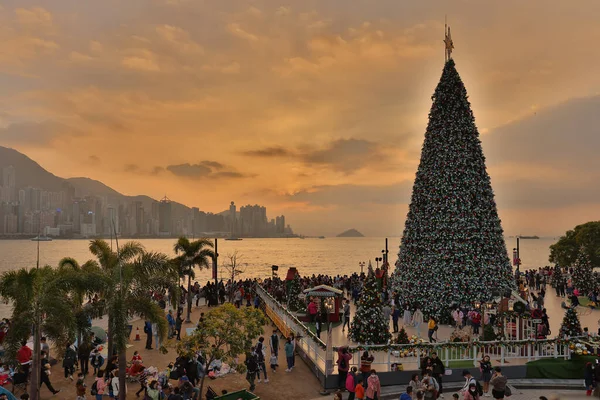 Dec 2021 Hong Kong Winter Fest Christmas Town West Kowloon — Stock Photo, Image