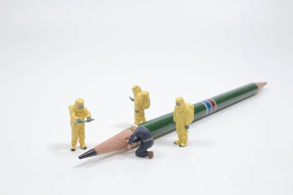 Technicien Avec Crayon Sur Planche — Photo