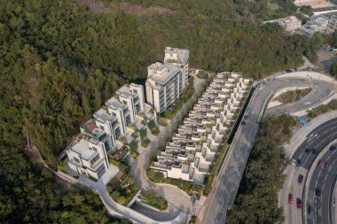 8 Ocak 2022 Kowloon, Hong Kong 'daki Lüks Ev