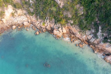 Kwun Yam Wan, Cheung Chau 'da 7 Ocak 2022 Shoreline ve Cliffs