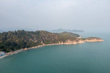 7 Ocak 2022 Tung Wan Tsai, Cheung Chau manzarası 