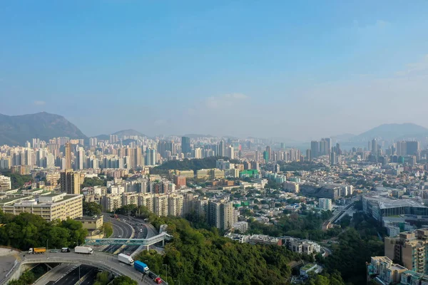 8 Ocak 2022 Kowloon 'un batı manzarası, Hong Kong