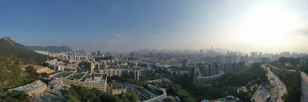 Jan 2022 Bajo Las Estribaciones Beacon Hill Vista Ciudad Kowloon —  Fotos de Stock