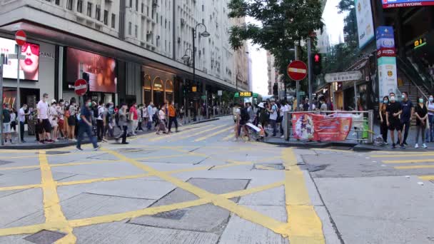 June 2020 Paterson Street Causa Way Bay Crosswalk — Stock Video