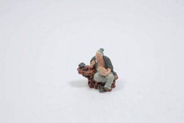 figure of Tea master, Eastern culture and tea traditions.