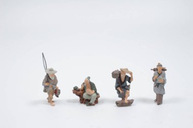 the group of traditional figutre on the board 