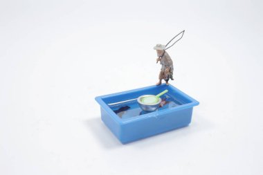 The tradition aisan figure of the fisherman