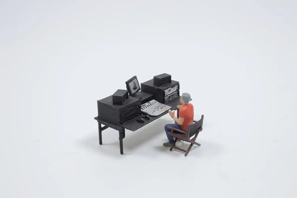 Scale Model Studio Control Desk — Stockfoto