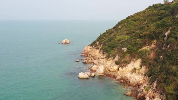 Jan 2022 Țărm Stânci Kwun Yam Wan Cheung Chau — Videoclip de stoc