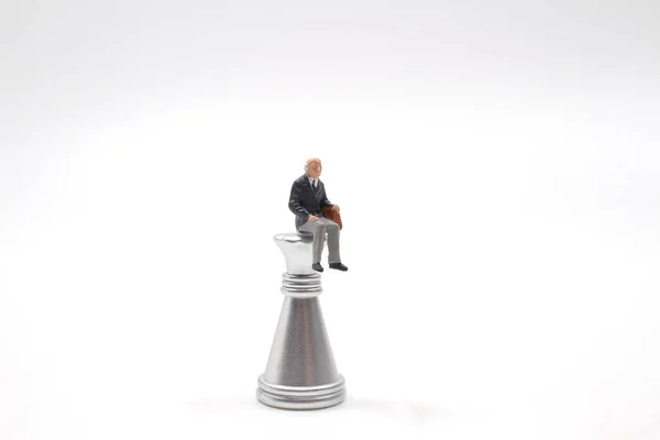 Chess Analysis Kommunikation Über Geschäftsstrategie — Stockfoto