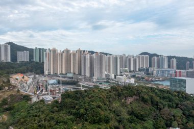 23 Ocak 2022, Tseung Kwan O 'dan Lam Tin Tüneli' ne inşaat alanı.