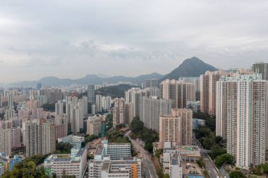 23 Ocak 2022 Kwun Tong 'da Sau Mau Ping bölgesi.