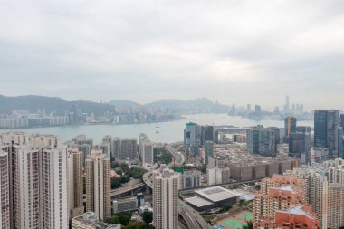 23 Ocak 2022 Hong Kong Kwun Tong hava görüşünde.