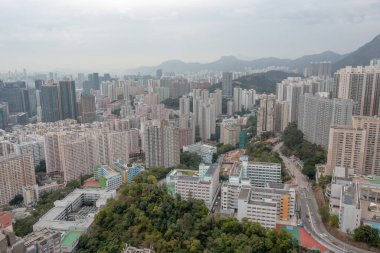 23 Ocak 2022 Kwun Tong 'da Sau Mau Ping bölgesi.