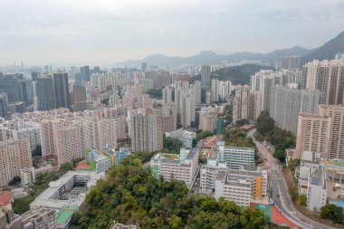 23 Ocak 2022 Kwun Tong 'da Sau Mau Ping bölgesi.