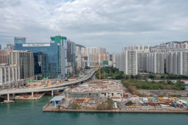 23 Ocak 2022 Kwun Tong Geçidi, Hong Kong otoyolu.