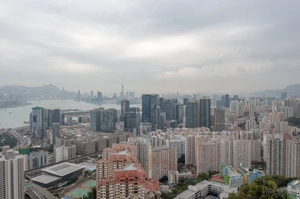 Ιαν 2022 Χονγκ Κονγκ Kwun Tong Εναέρια Άποψη — Φωτογραφία Αρχείου