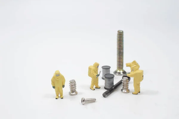 Worker Pick Screw Image Use Background Business Concept — Stock Photo, Image