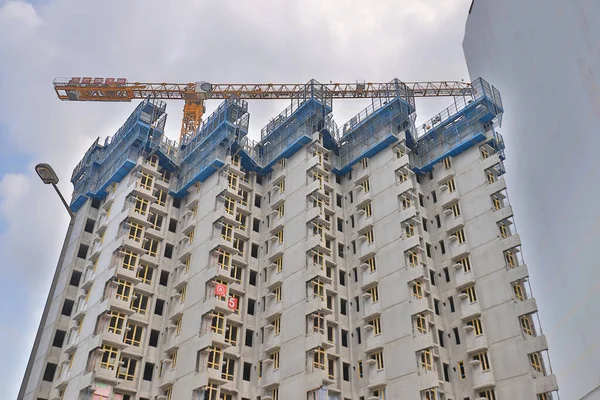 Een Nieuw Gebouw Wordt Gebouwd Bij — Stockfoto