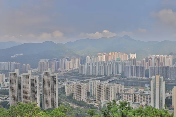 Uma Vista Cidade Tan Sha Tin — Fotografia de Stock