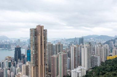 31 Ocak 2022, Hong Kong 'un batısındaki yerleşim bölgesi.