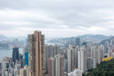 31 Ocak 2022, Hong Kong 'un batısındaki yerleşim bölgesi.